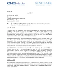 Ex Parte Notice: GN Docket No