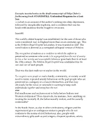 Excerpts Inserted Notes in the Draft Manuscript of Dilip Chitre's Forthcoming Book STANDSTILL: Unfinished Requiem for a Lost S