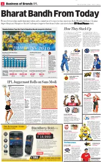 How They Stack up IPL Juggernaut Rolls on Sans Modi