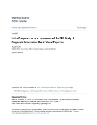 Is It a European Car Or a Japanese Car? an ERP Study of Diagnostic Information Use in Visual Expertise