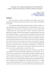 Permaculture in the Autonomous Administration of North and East Syria: Ecology As a Pillar in the Construction of an Alternative Political Society in Rojava