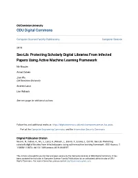 Sec-Lib: Protecting Scholarly Digital Libraries from Infected Papers Using Active Machine Learning Framework