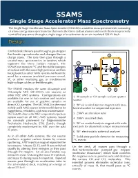 Single Stage Accelerator Mass Spectrometry