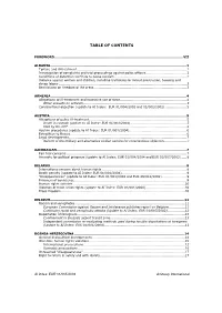Table of Contents