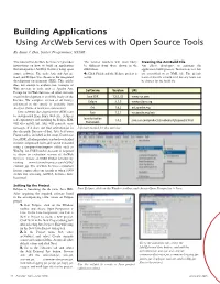 Building Applications Using Arcweb Services with Open Source Tools by Amar J