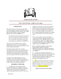 Guidelines for Lectors