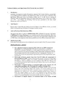 Technical Guidance and Supervision (TGS) Note for the Year 2018-19