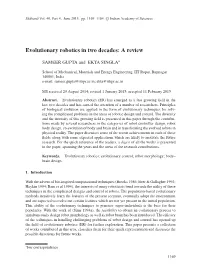 Evolutionary Robotics in Two Decades: a Review