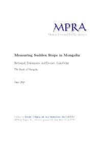 Measuring Sudden Stops in Mongolia