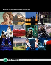 Report on Environmental and Social Responsibility 2008