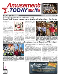 Six Flags, Samsung Roll out Coaster-Enhancing VR System High-Tech Thrills to Be Applied to Nine Rides AT: Dean Lamanna from the Basic Coaster Experience