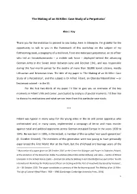 The Making of an SS Killer: Case Study of a Perpetrator 1