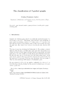 The Classification of B-Perfect Graphs