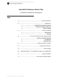 Amended Preliminary Master Plan