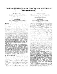 ASTRA: High Throughput 3PC Over Rings with Application to Secure Prediction∗