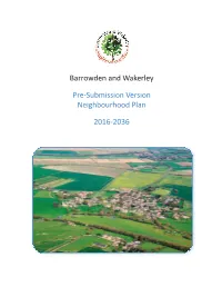 Barrowden and Wakerley Pre-Submission Version