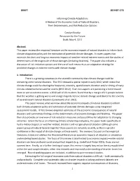 DRAFT DO NOT CITE 1 Informing Climate Adaptation