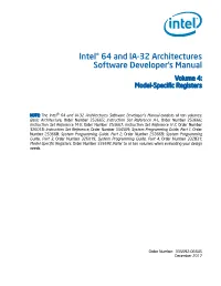 Intel® 64 and IA-32 Architectures Software Developer's Manual