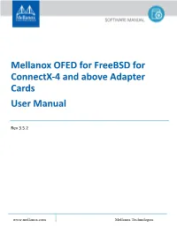 Mellanox OFED for Freebsd for Connectx-4 and Above Adapter Cards User Manual