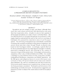 Azorean Bryophytes: a Preliminary Review of Rarity Patterns