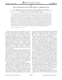 Direct Measurement of the Density Matrix of a Quantum System