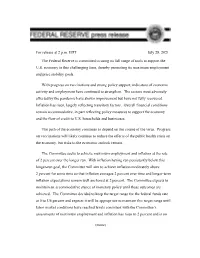FOMC Statement