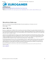 Microsoft Leaves Window Open Source
