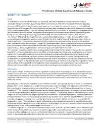 Practitioner Dietary Supplement Reference Guide
