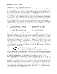 The Semantics of the Czech Demonstrative Ten I Propose A