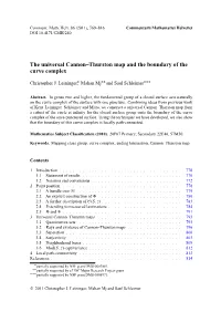 The Universal Cannon–Thurston Map and the Boundary of the Curve Complex
