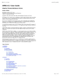 APBS 0.5.1 User Guide 10/30/07 10:10 AM