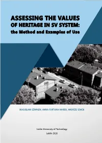 Assessing the Values of Heritage in Sv System