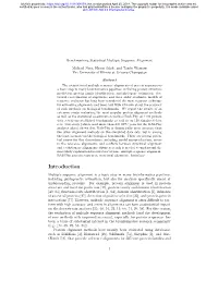 Benchmarking Statistical Multiple Sequence Alignment