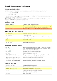 Freebsd Command Reference