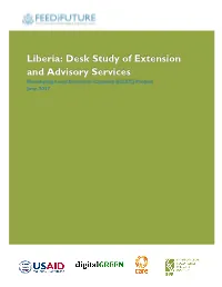 Liberia: Desk Study of Extension and Advisory Services Developing Local Extension Capacity (DLEC) Project June 2017
