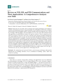 Review on V2X, I2X, and P2X Communications and Their Applications: a Comprehensive Analysis Over Time