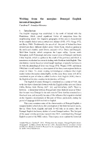 Writing from the Margins: Donegal English Invented/Imagined Carolina P