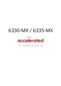 6330-MX / 6335-MX Table of Contents
