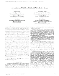 An Architecture Model for a Distributed Virtualization System