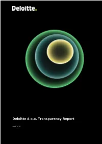 Deloitte D.O.O. Transparency Report