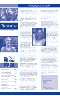 Fall 2006 Recitative