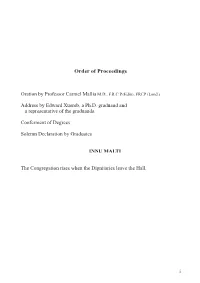 FRCP (Lond.) Address by Edward Xuereb, a Ph.D. G