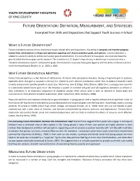 Future Orientation:Definition