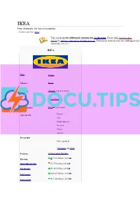 IKEA from Wikipedia, the Free Encyclopedia (Redirected from Ikea)