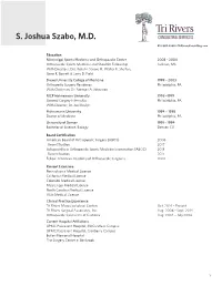 S. Joshua Szabo, M.D