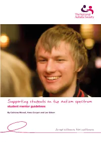 Working with Students on the Autism Spectrum