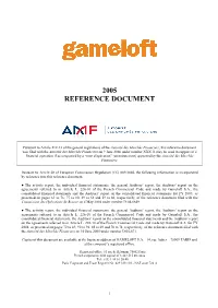 2005 Reference Document