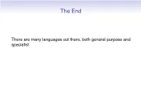 Comparative Programming Languages CM20253