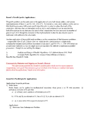 Daoud's Parallel Prefix Applications