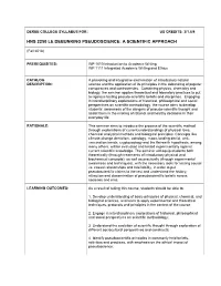 Hns 2250 Le Debunking Pseudoscience: a Scientific Approach